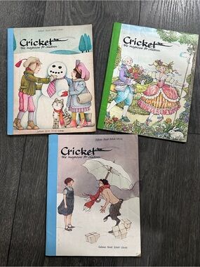 3 Early Issues Cricket The Magazine for Children  Vol 9 #5 #10 & Vol 11 #9